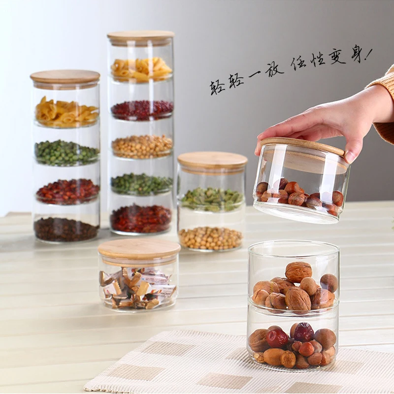 Food Storage Glass Container Set - Set Wadah Makanan Kaca 3 Lapis