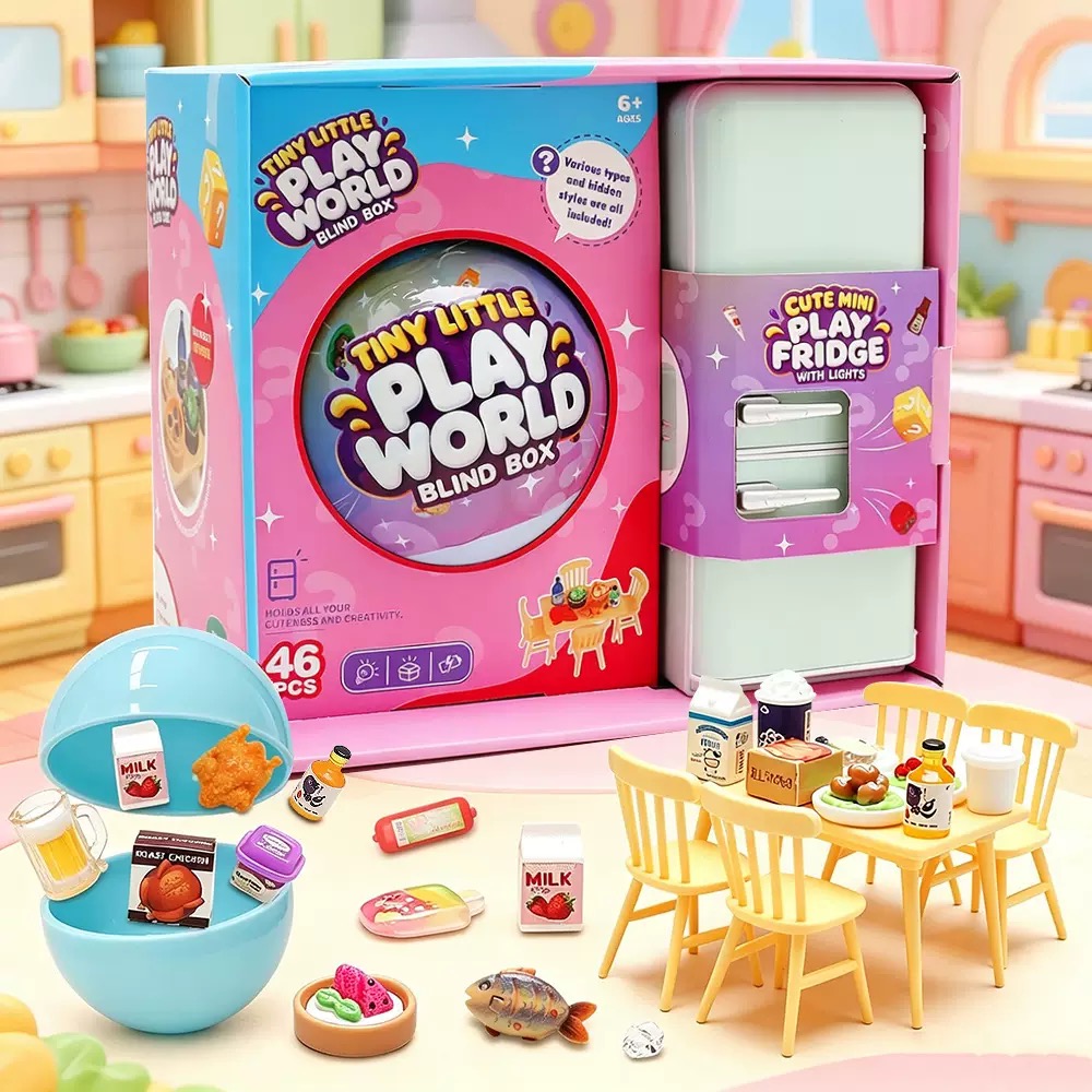 Food Storage Table - Set Mainan Kotak Misteri Kulkas Mini
