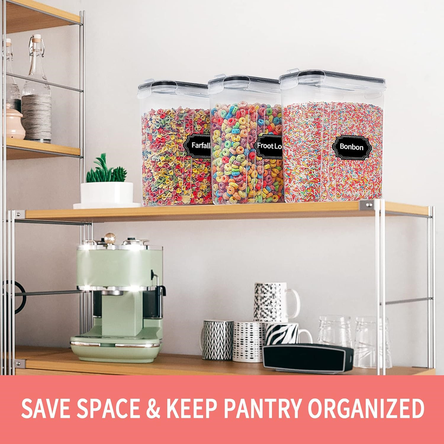 Food Storage Label - Wadah Penyimpanan Sereal 2,5L dengan Tutup