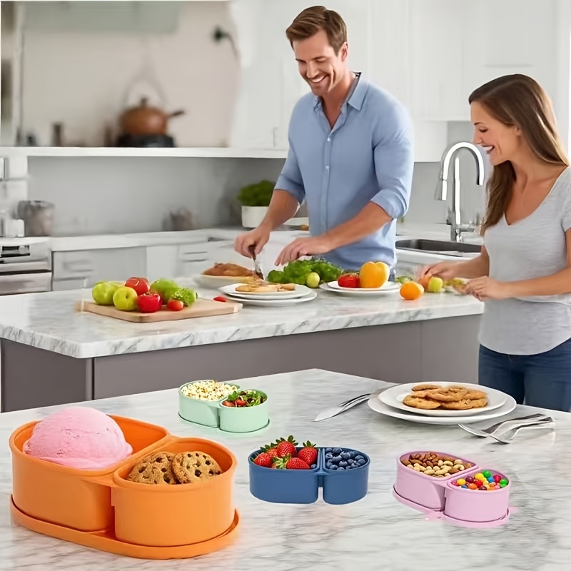 Food Storage Lunch Box - Wadah Camilan Silikon/Kotak Makan Siang Dua