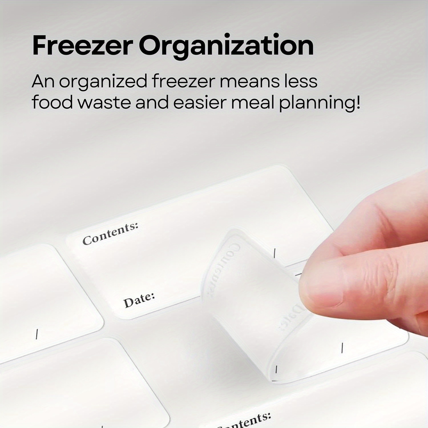 Food Storage Label - 100 Buah/10 Lembar Label Freezer Tahan