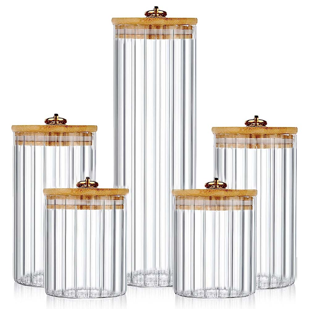 Food Storage Glass Container Set - Set Stoples Kaca 3 Buah, Wadah