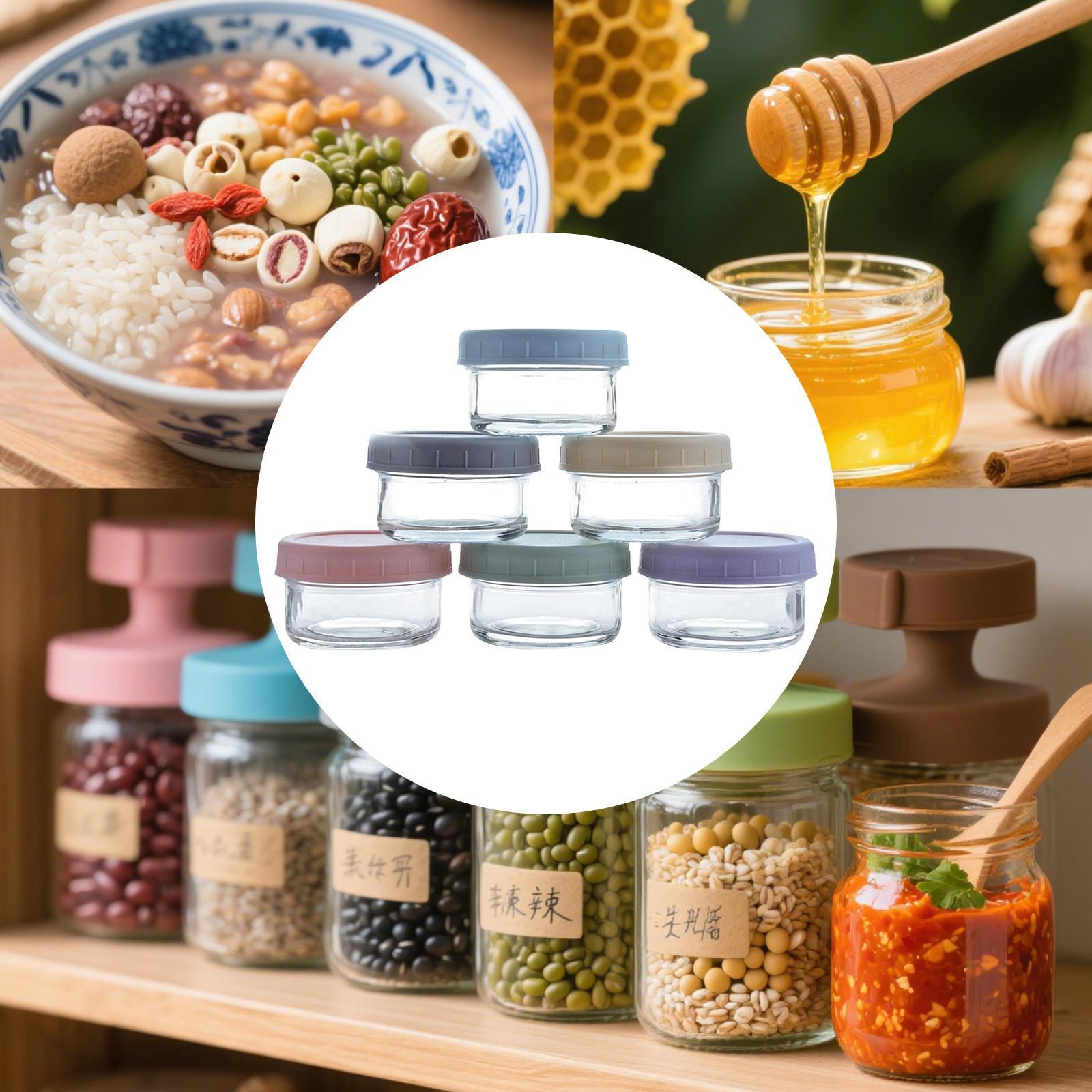 Food Storage Glass Container Set - Stoples Kaca Mini dengan Tutup Kedap