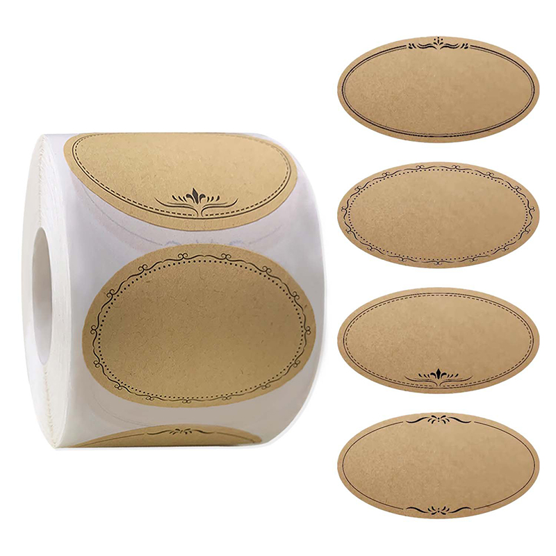 Food Storage Label - 250 Stiker/Roll 2.5*1.4in Kertas Kraft untuk