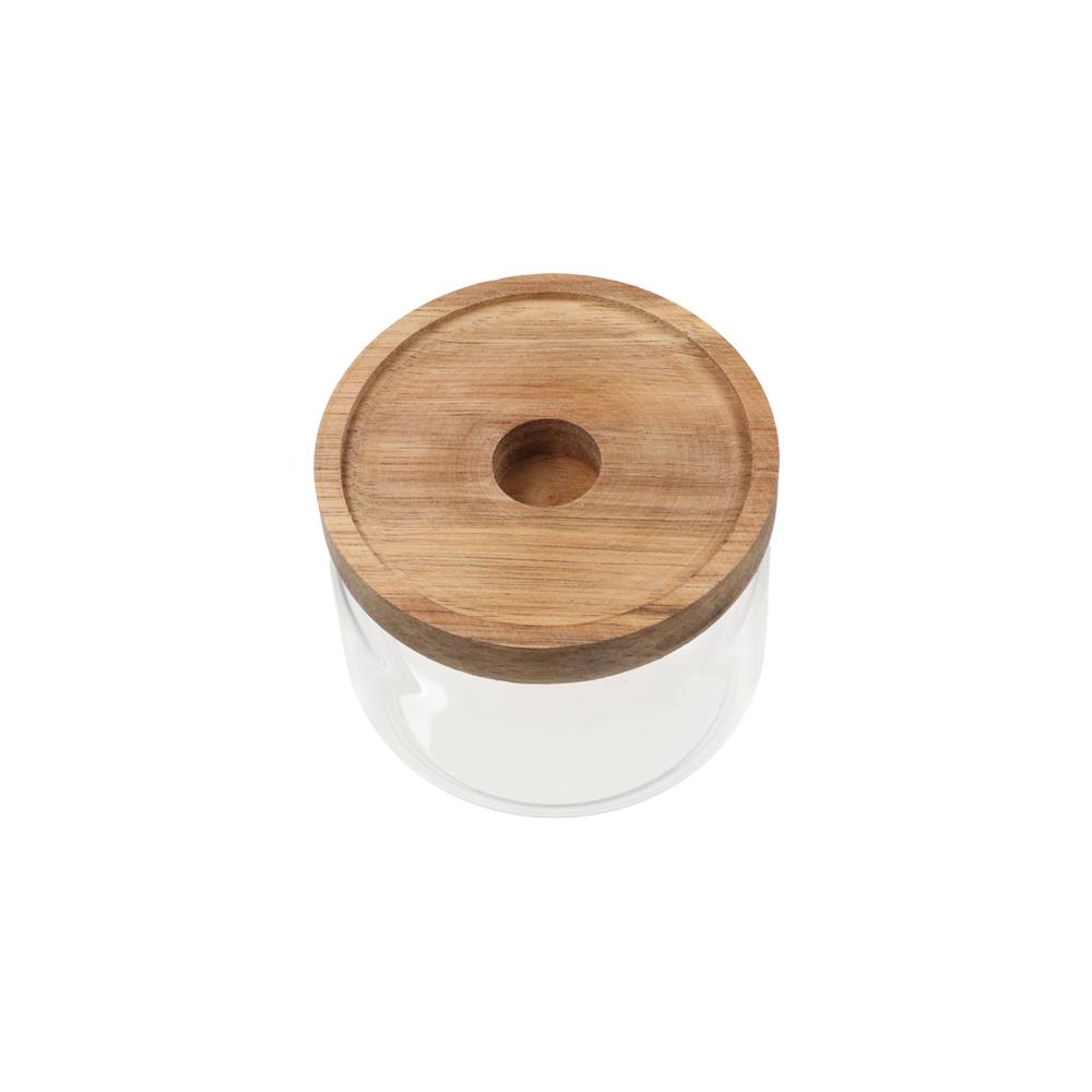 Food Storage Glass Container Set - Stoples Kaca Serbaguna dengan Tutup Kayu