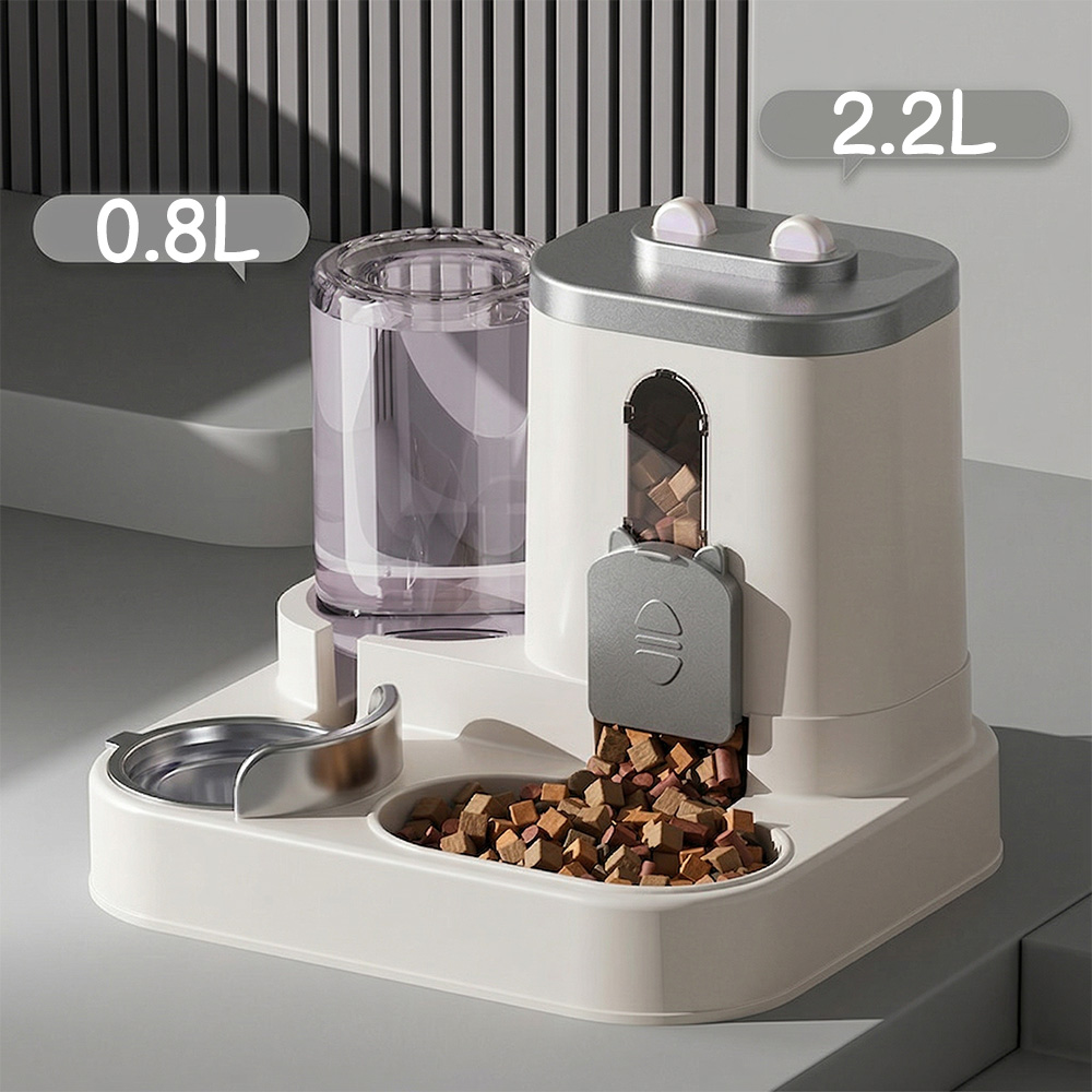 Portion Control Container - Mangkuk Makanan Anjing Kucing Otomatis dengan