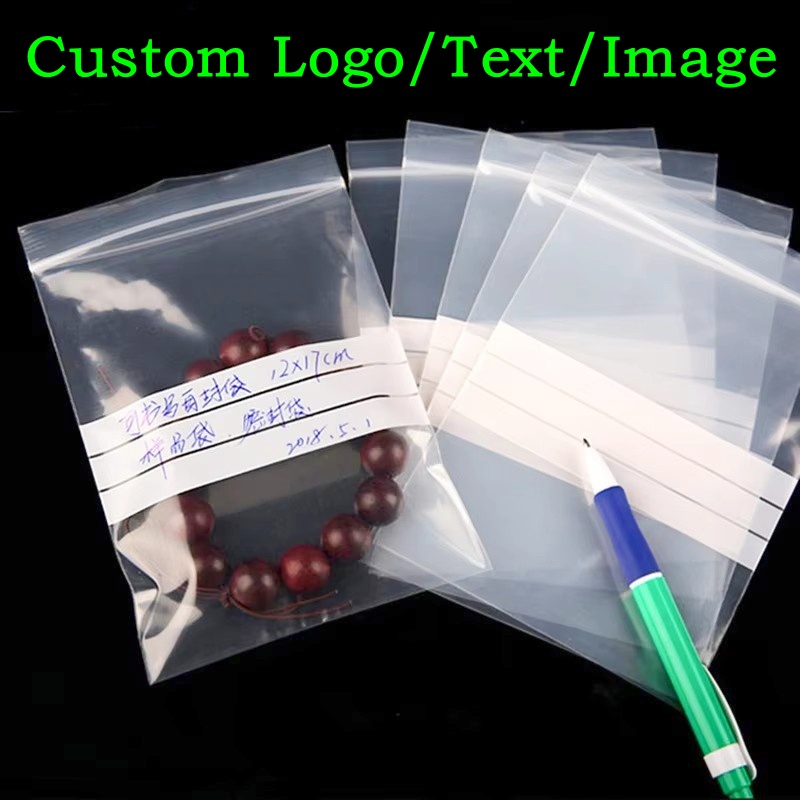 Food Storage Bags Zip Lock Pouch - 200PCS Kantong Plastik PE Transparan dengan