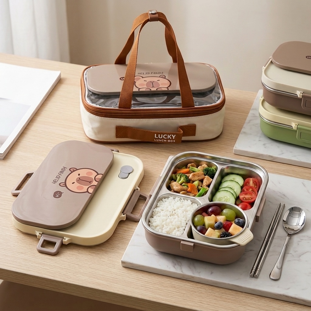 Food Storage Made Easy - Set Kotak Makan Siang Bento Stainless
