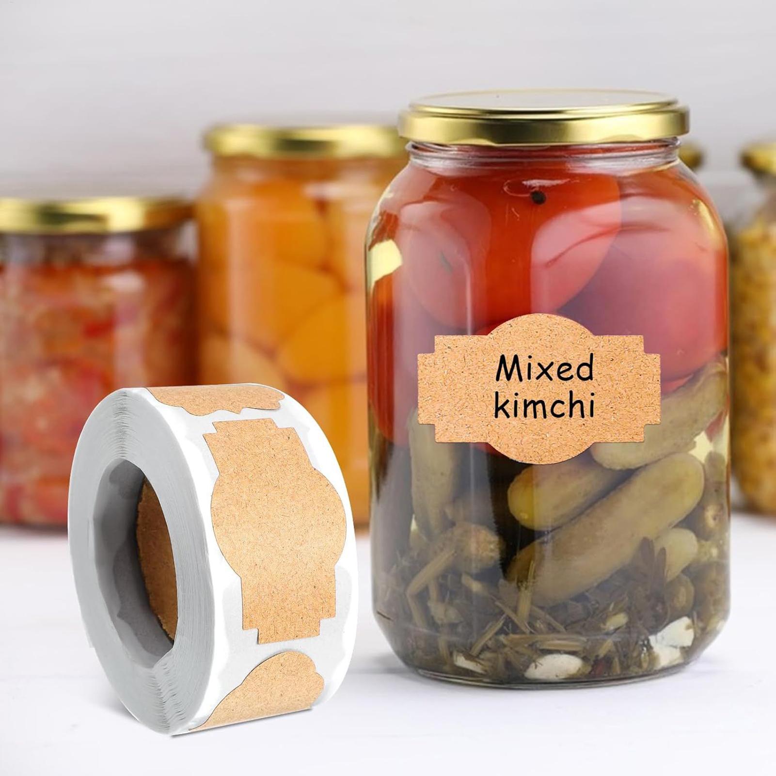 Food Storage Label - 300 PCS Label Stiker Stoples Kosong