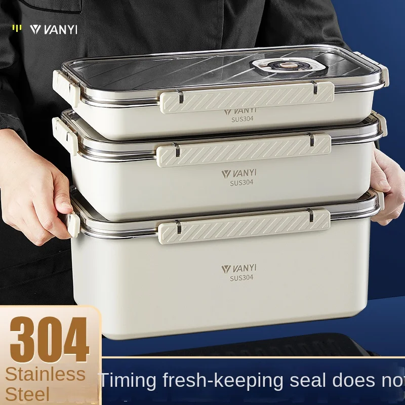 Food Storage Freezer Containers - Kotak pangsit bersegel Crisper baja, kotak