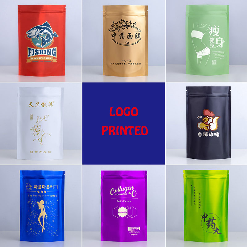Food Storage Bags Zip Lock Pouch - Kantong Aluminium Foil Zip Lock Berdiri