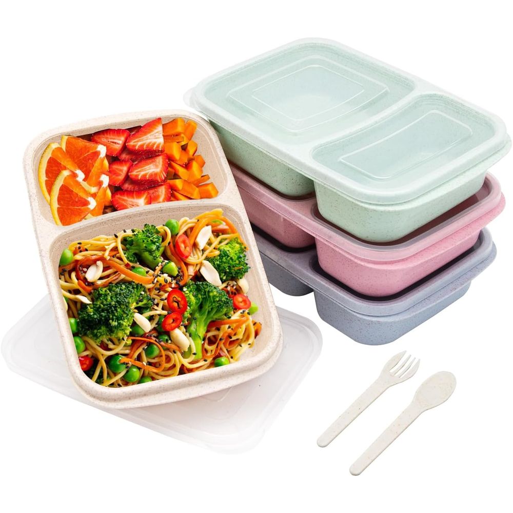 4 Paket Kotak Makan Bento, 2 W - Food Storage Lunch Box ulasan dan harga