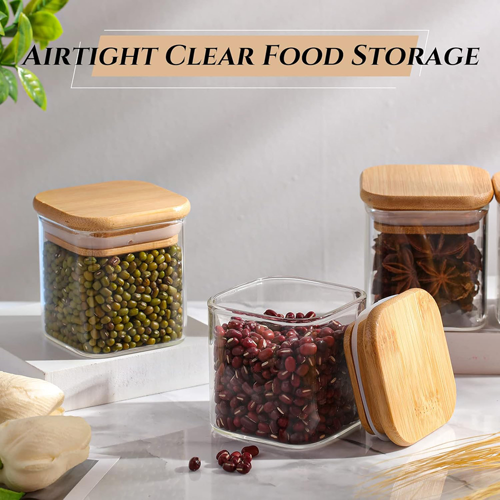 Set stoples kaca 4oz 6 Pak, de - Food Storage Glass Container Set ulasan dan harga