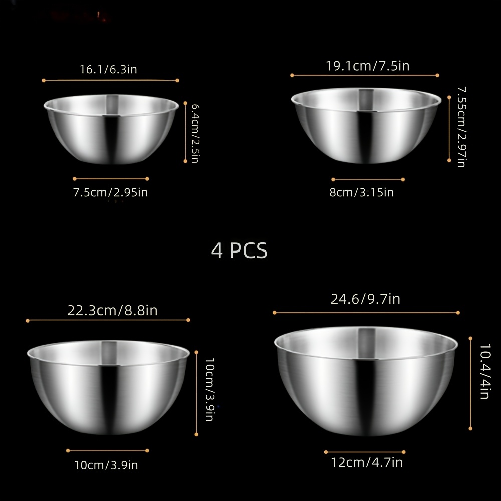 Set 4 Buah Mangkuk Salad Baja  - Food Storage And Preparation ulasan dan harga