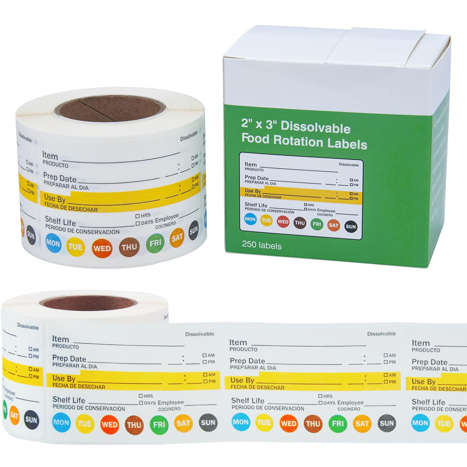 250 Buah/Rol Label Tanggal Mak - Food Storage Label ulasan dan harga
