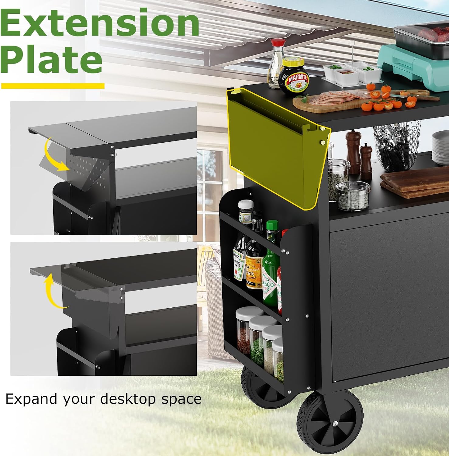 Meja Panggangan Luar Ruangan d - Food Storage Table ulasan dan harga