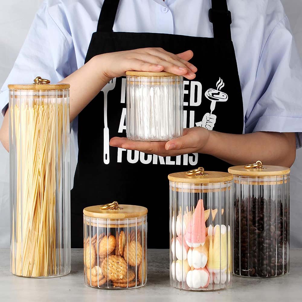 Set Stoples Kaca 3 Buah, Wadah - Food Storage Glass Container Set ulasan dan harga