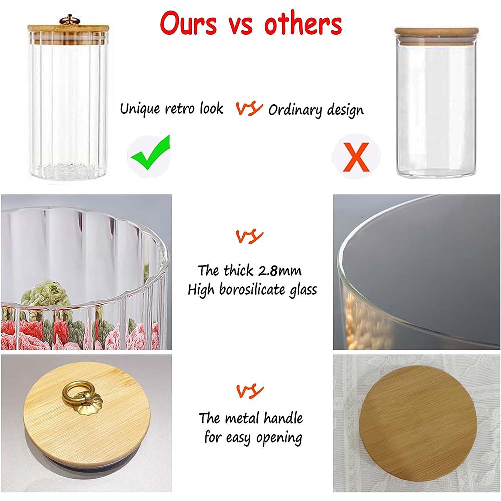 Set Stoples Kaca 3 Buah, Wadah - Food Storage Glass Container Set ulasan dan harga