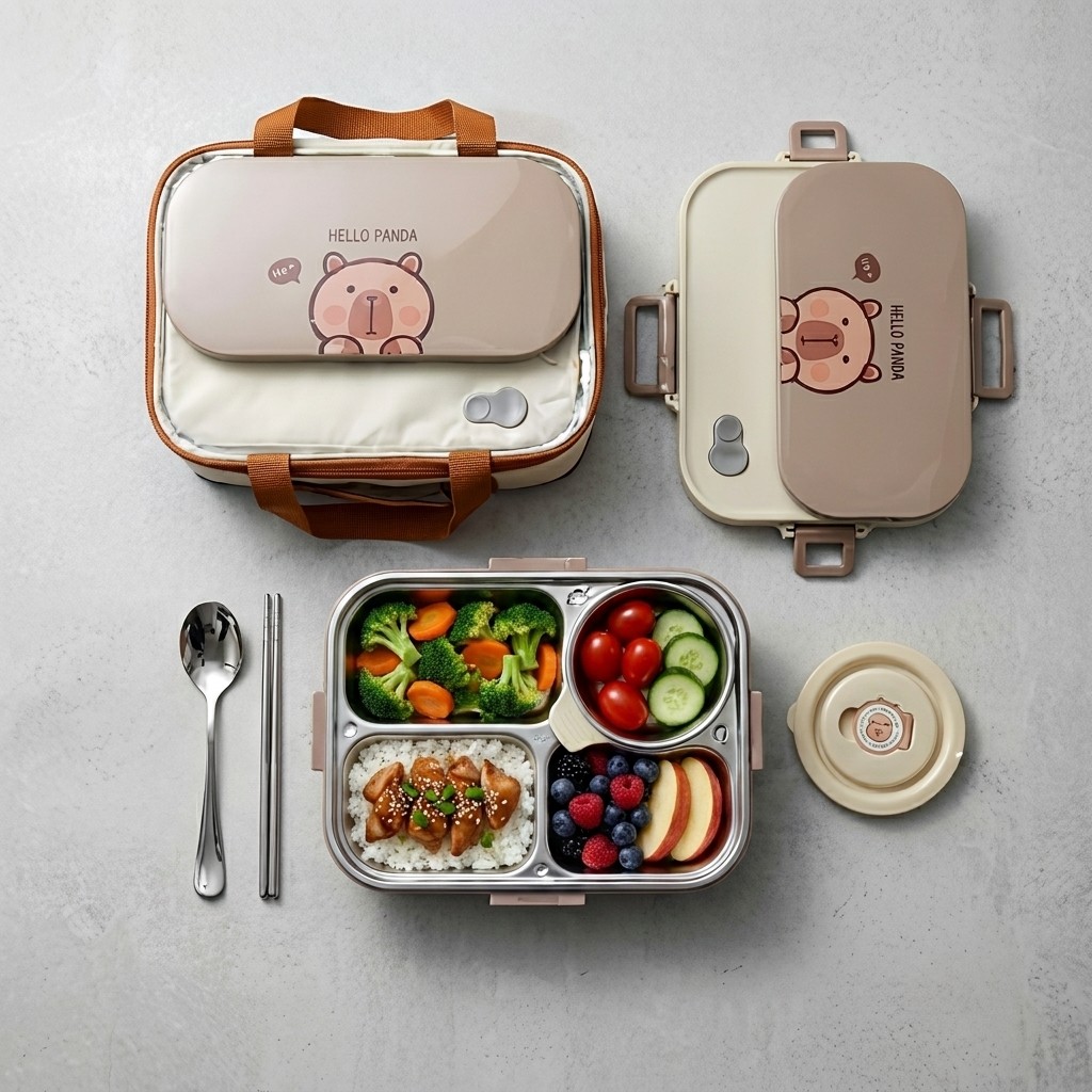 Set Kotak Makan Siang Bento St - Food Storage Made Easy ulasan dan harga