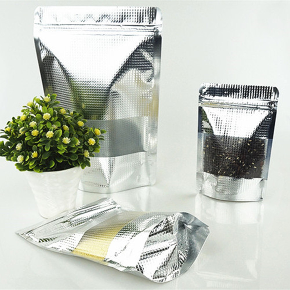 100 Buah Tas Stand-Up Jendela  - Food Storage Bags Zip Lock Pouch ulasan dan harga