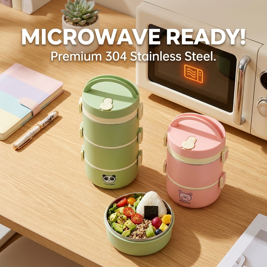 Kotak Makan Siang Termal Stain - Food Storage Made Easy ulasan dan harga