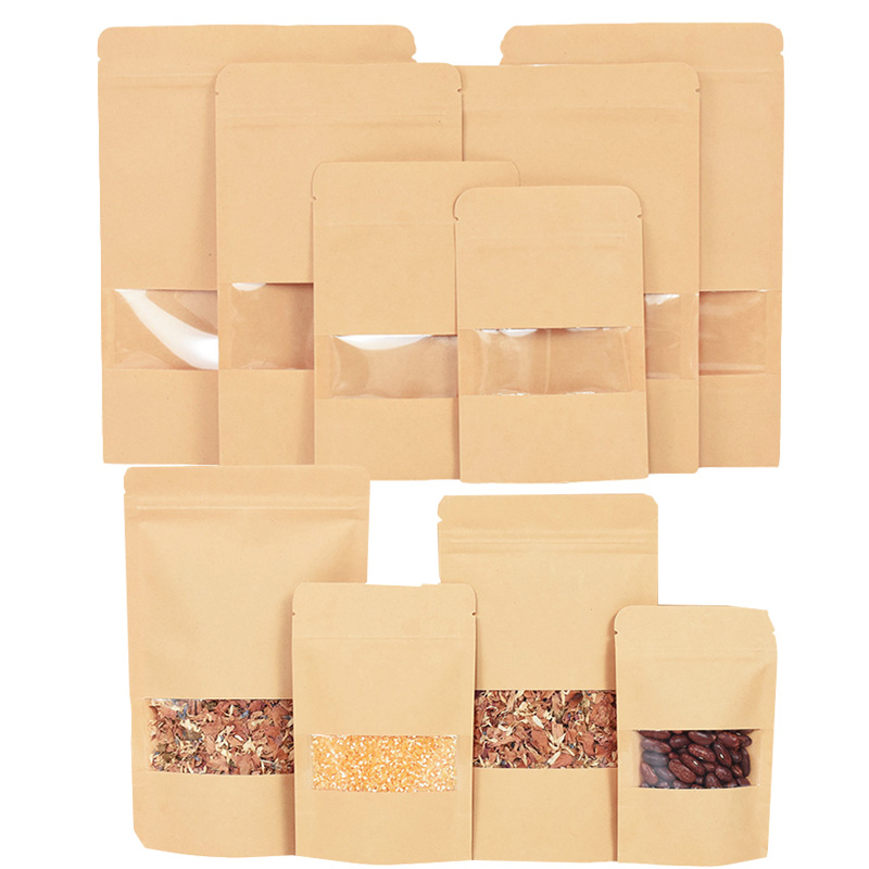 20/50 buah kertas Kraft kantun - Food Storage Bags Zip Lock Pouch ulasan dan harga