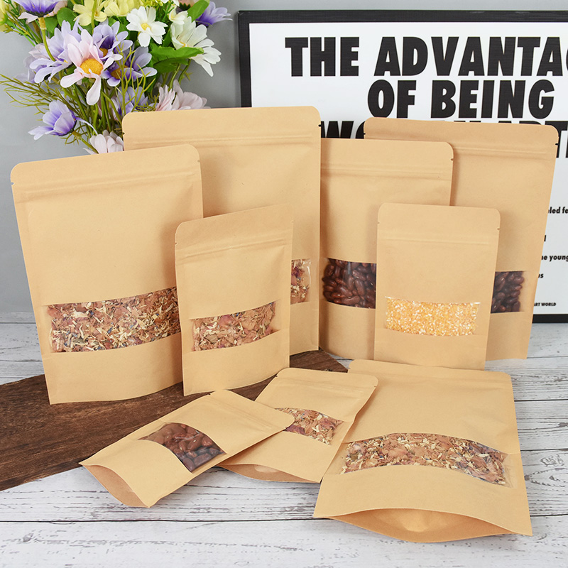 20/50 buah kertas Kraft kantun - Food Storage Bags Zip Lock Pouch ulasan dan harga