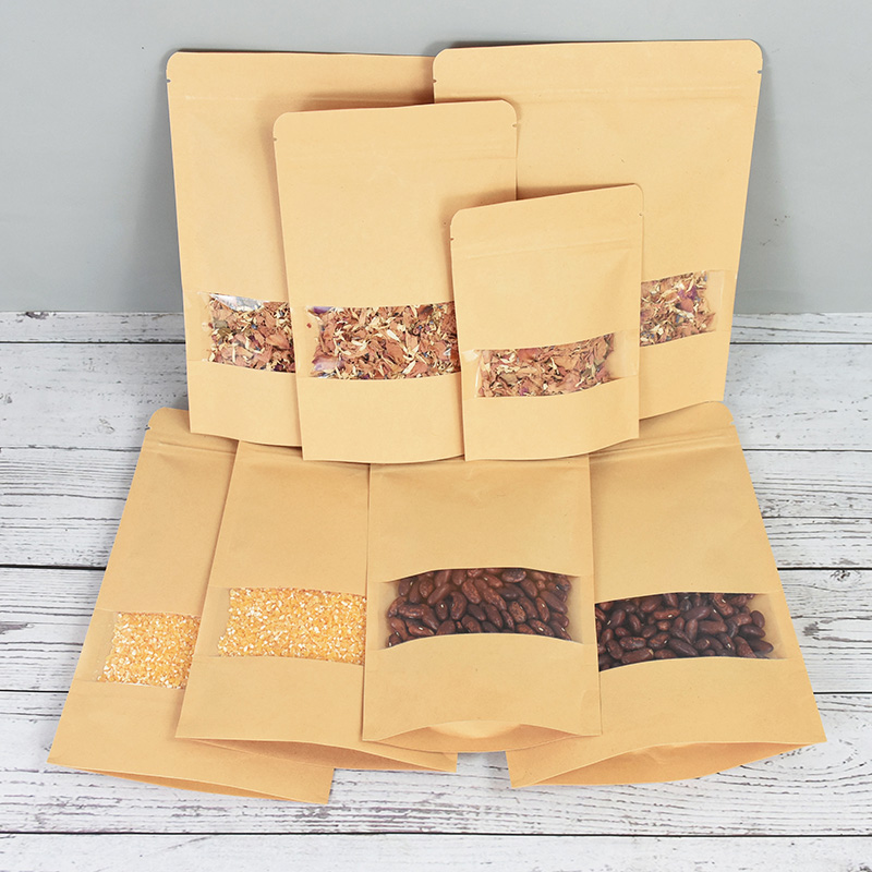 20/50 buah kertas Kraft kantun - Food Storage Bags Zip Lock Pouch ulasan dan harga