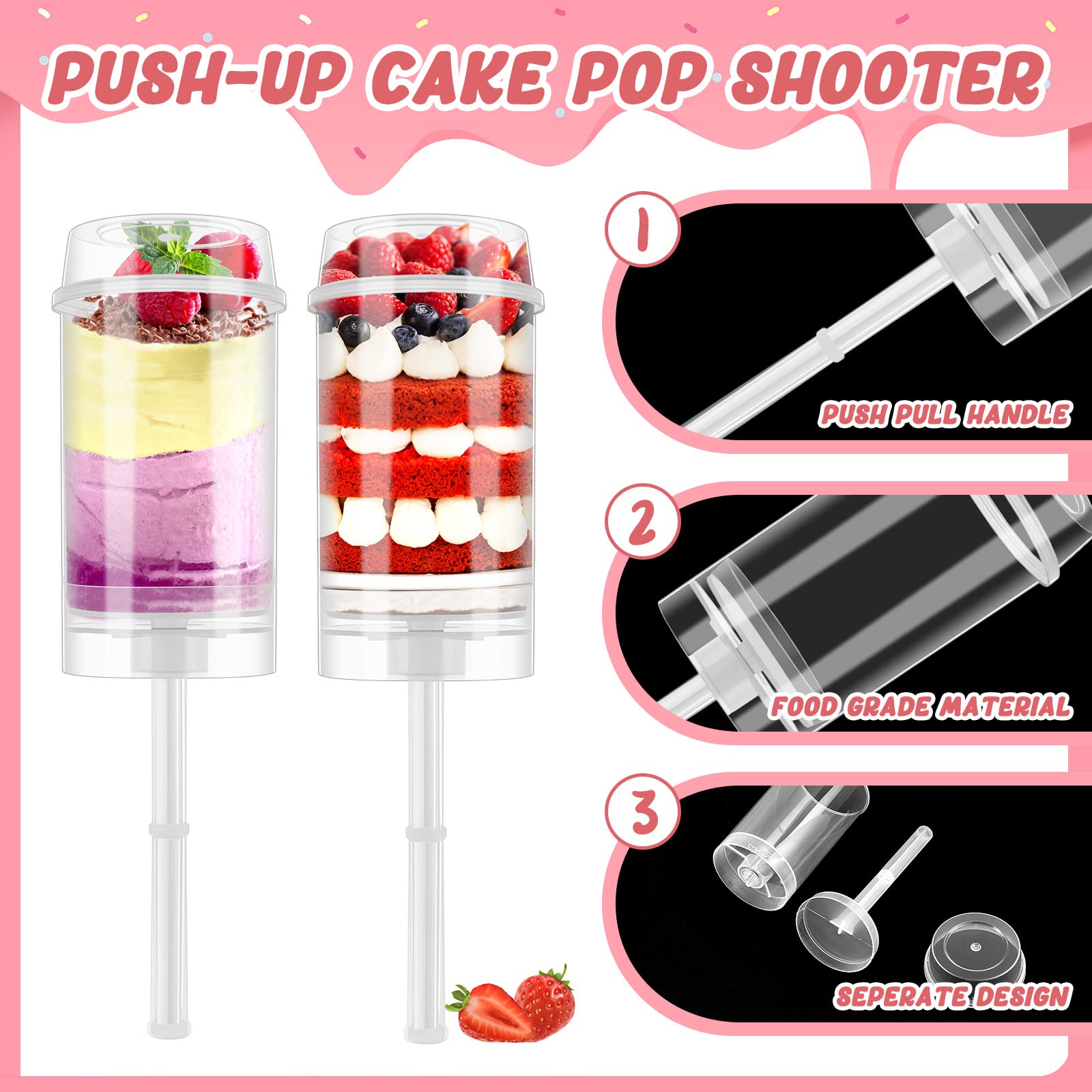 Wadah Kue Push Pop dengan Tutu - Portion Control Container ulasan dan harga