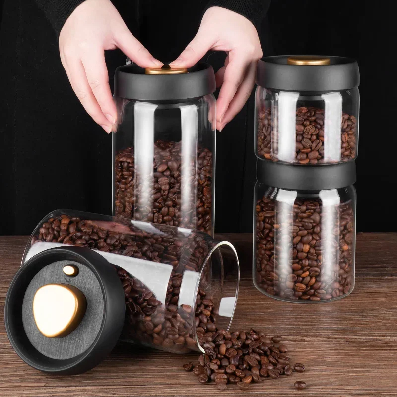Stoples segel vakum biji kopi, - Food Storage Glass Container Set ulasan dan harga