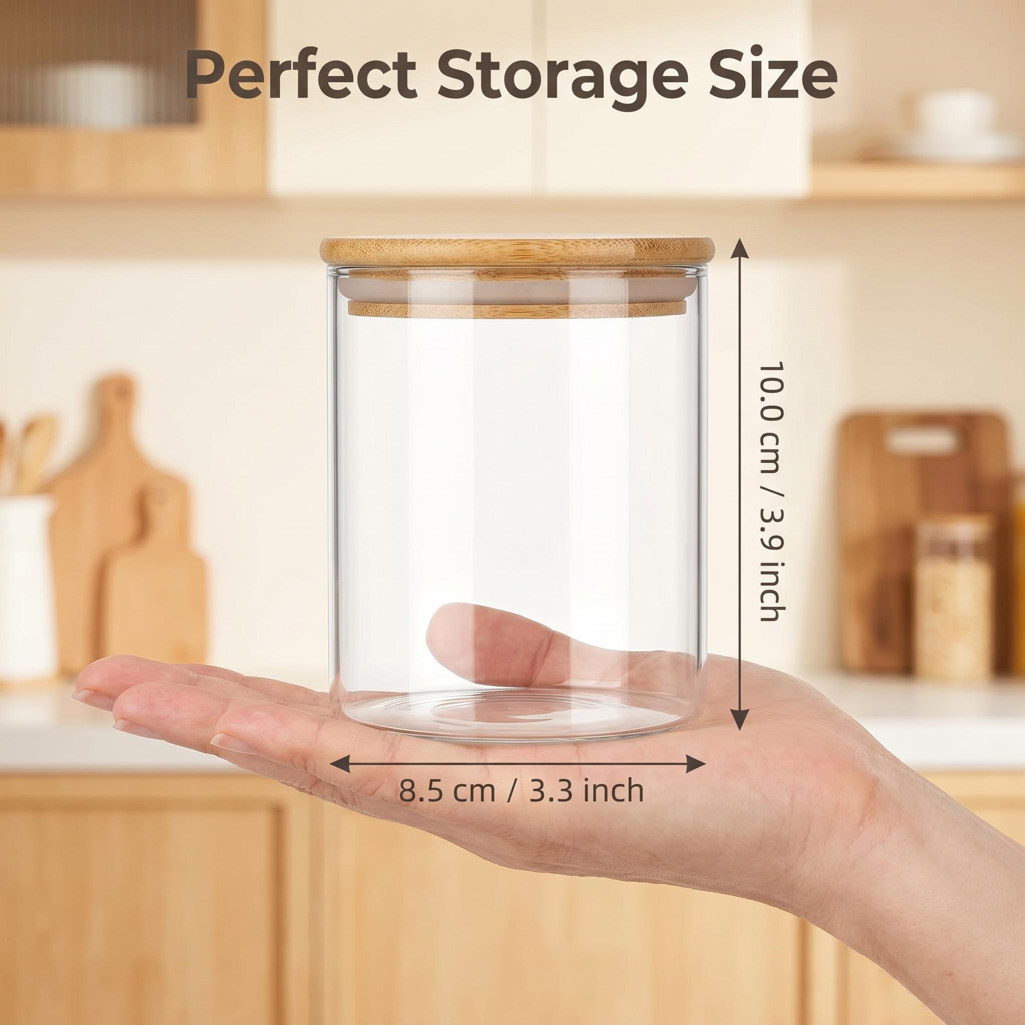9 Buah Wadah Penyimpanan Kaca  - Food Storage Label ulasan dan harga