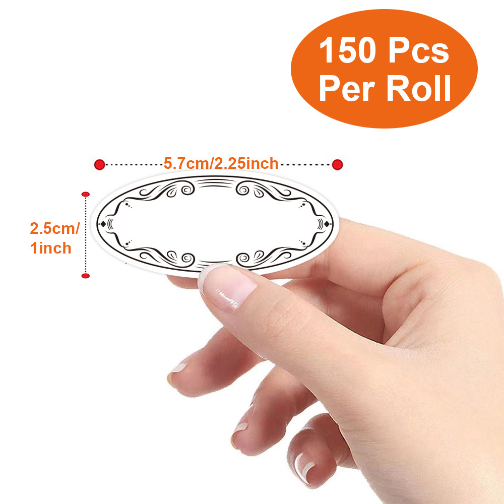 150 buah label kaleng Oval unt - Food Storage Label ulasan dan harga