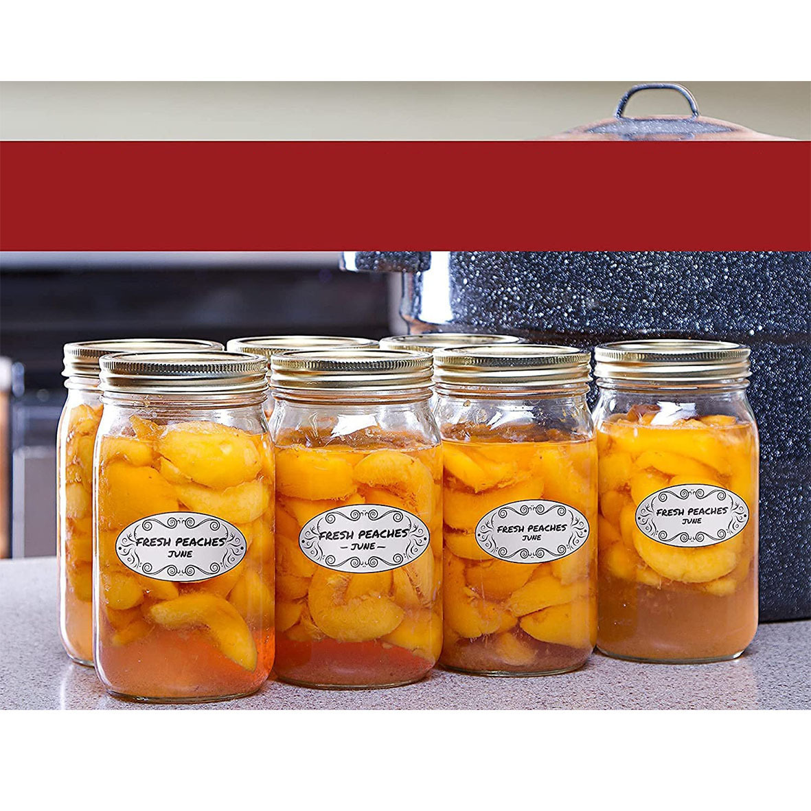 150 buah label kaleng Oval unt - Food Storage Label ulasan dan harga