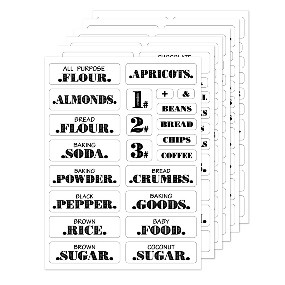 132 Buah Stiker Makanan Dapur  - Food Storage Label ulasan dan harga