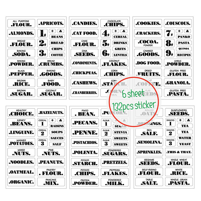 132 Buah Stiker Makanan Dapur  - Food Storage Label ulasan dan harga
