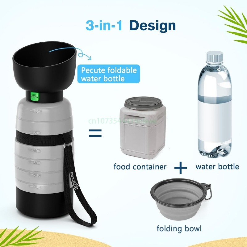 Botol Air Anjing 650ML dengan  - Portion Control Container ulasan dan harga